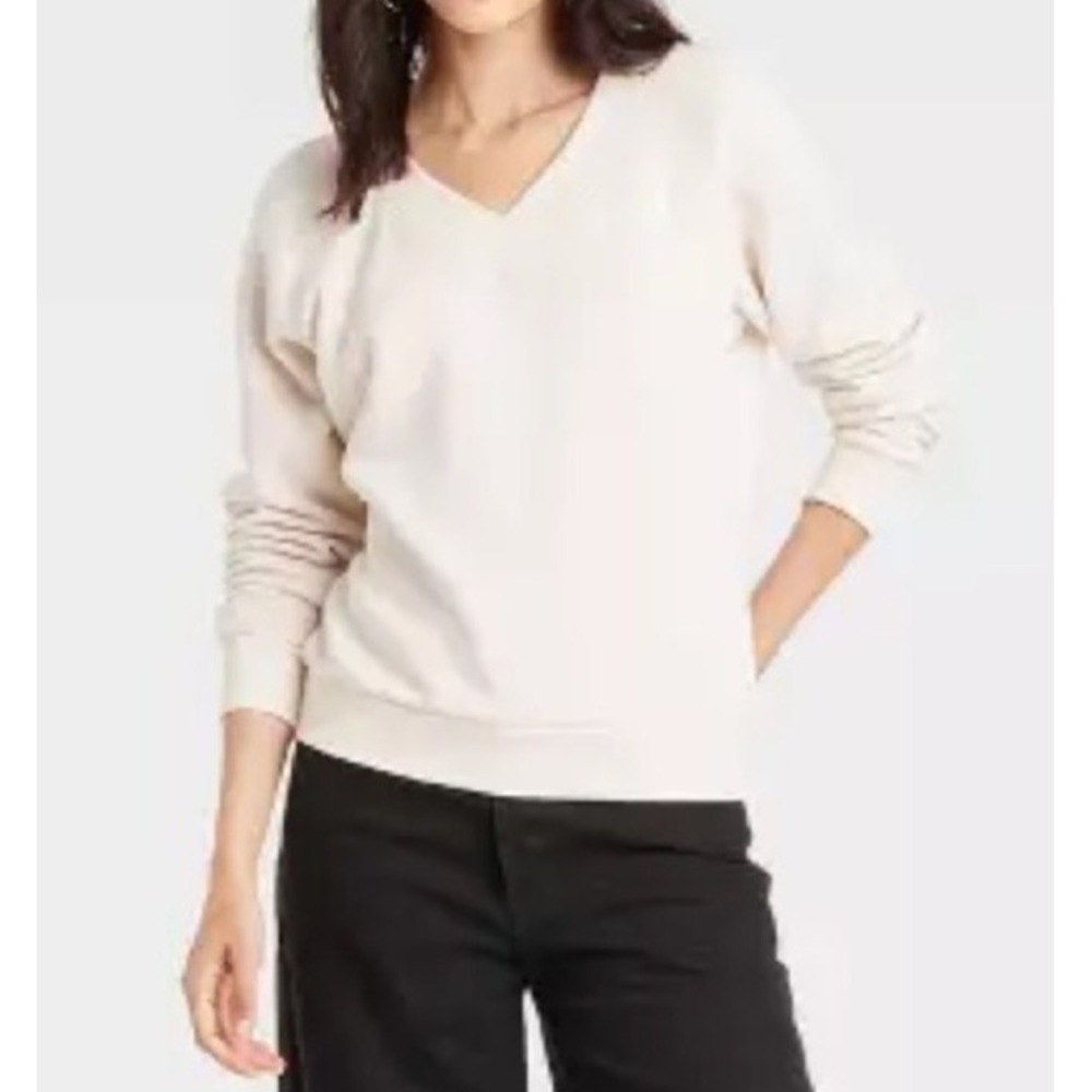 Women's Universal Thread leisure studio Long Sleeve Top 4X white